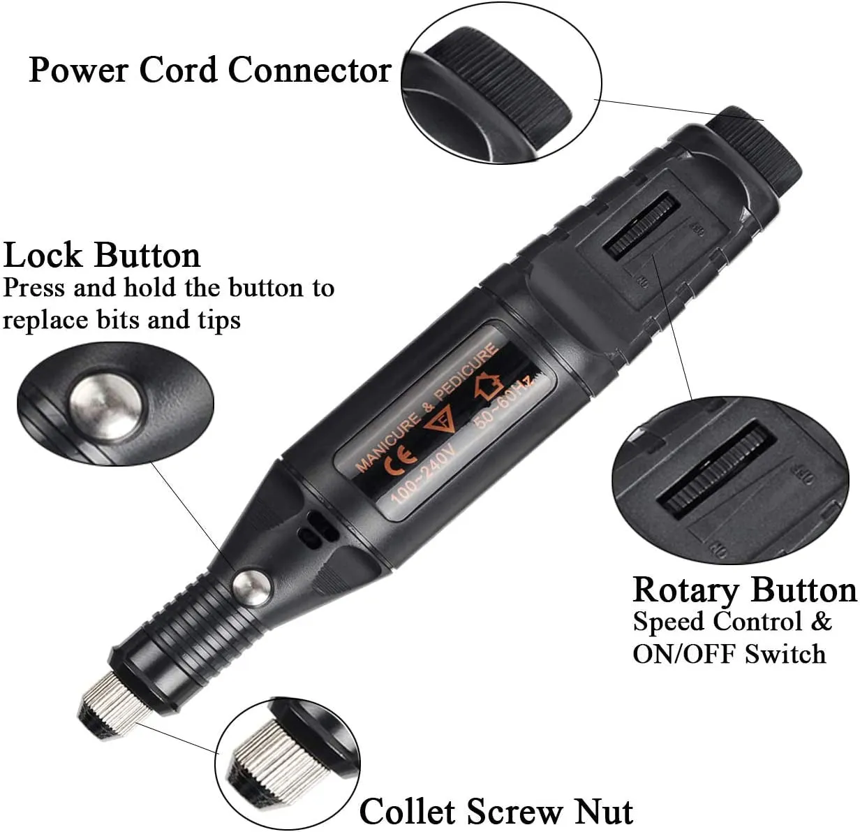 108 Pcs Engraving Tool Kit, Multi-Functional Electric Corded Micro Engraver Etching Pen DIY Rotary Tool for Jewelry Glass Wood Ceramic Metal Plastic