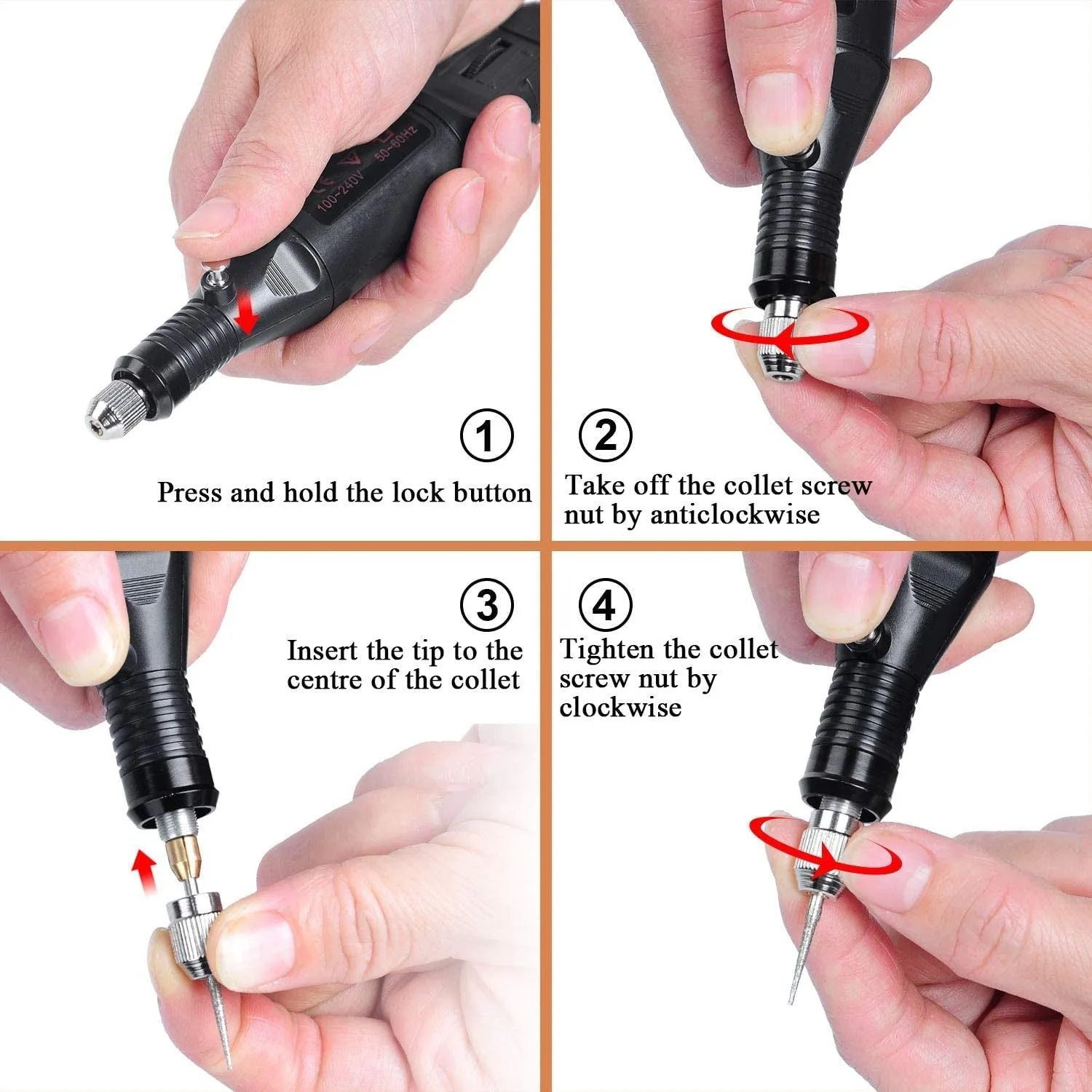108 Pcs Engraving Tool Kit, Multi-Functional Electric Corded Micro Engraver Etching Pen DIY Rotary Tool for Jewelry Glass Wood Ceramic Metal Plastic