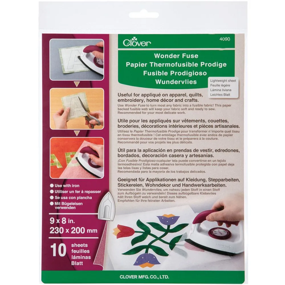 10pk Wonder Fuse 9"x 8" Sheets, Clover