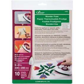10pk Wonder Fuse 9"x 8" Sheets, Clover