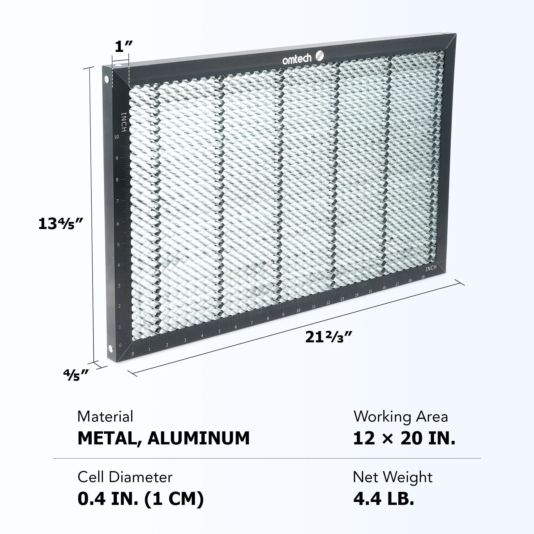 12x20 Inch Metal Honeycomb Laser Working Bed for CO2 Laser Engravers