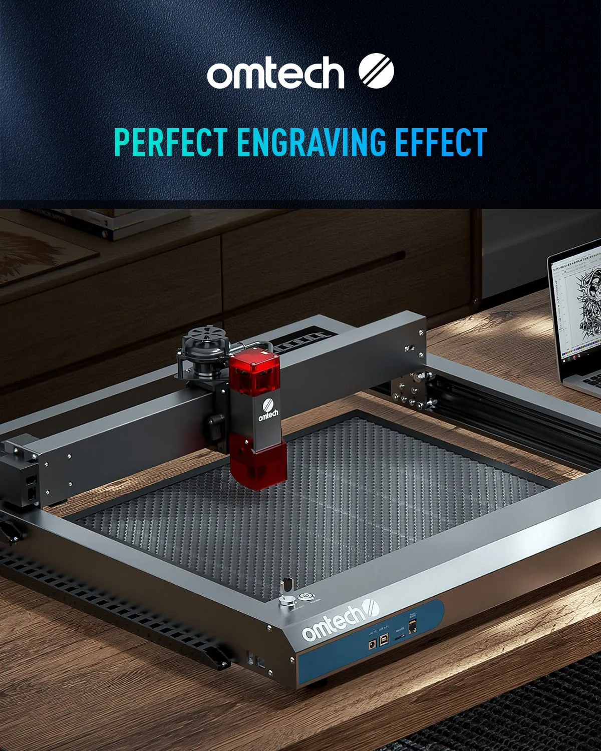 16x16 Inch Honeycomb Working Table for Laser Engraver with Built-in Scale