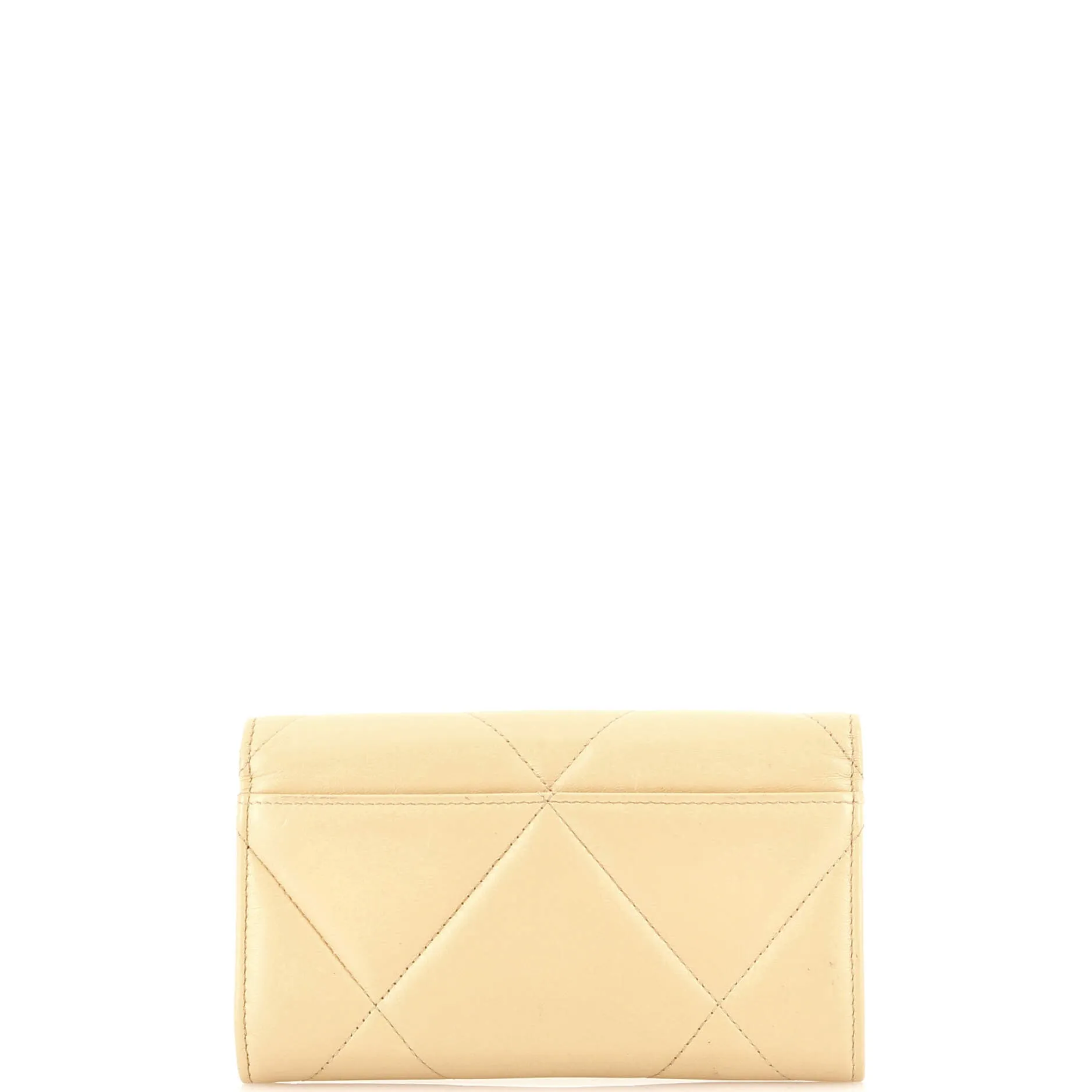 19 Flap Wallet Quilted Lambskin Long