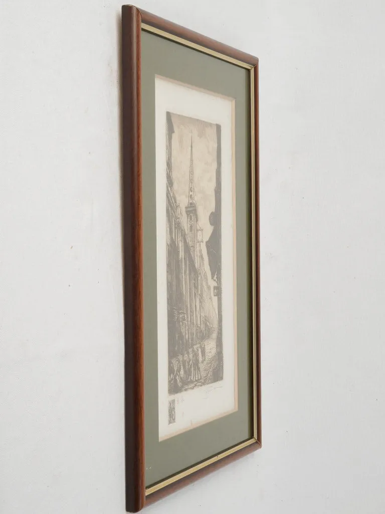 19th century streetscape engraving - Aimé Dallemagne (1882-1971) 58/200 - 23¼" x 15¼"