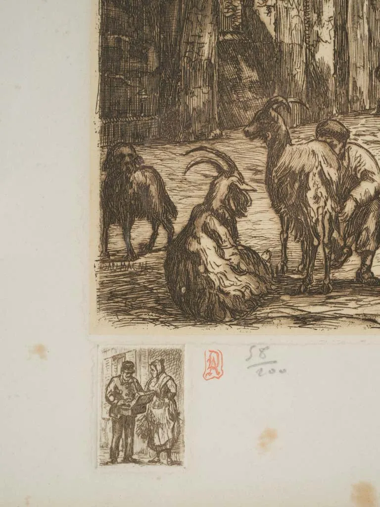 19th century streetscape engraving - Aimé Dallemagne (1882-1971) 58/200 - 23¼" x 15¼"