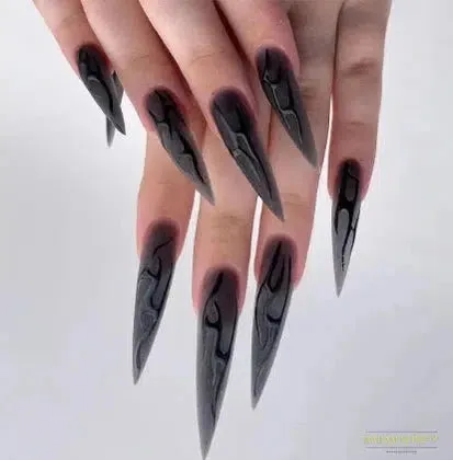 24pcs Halloween 3D False Nails - Mysterious Gothic Fidelity Nail Art