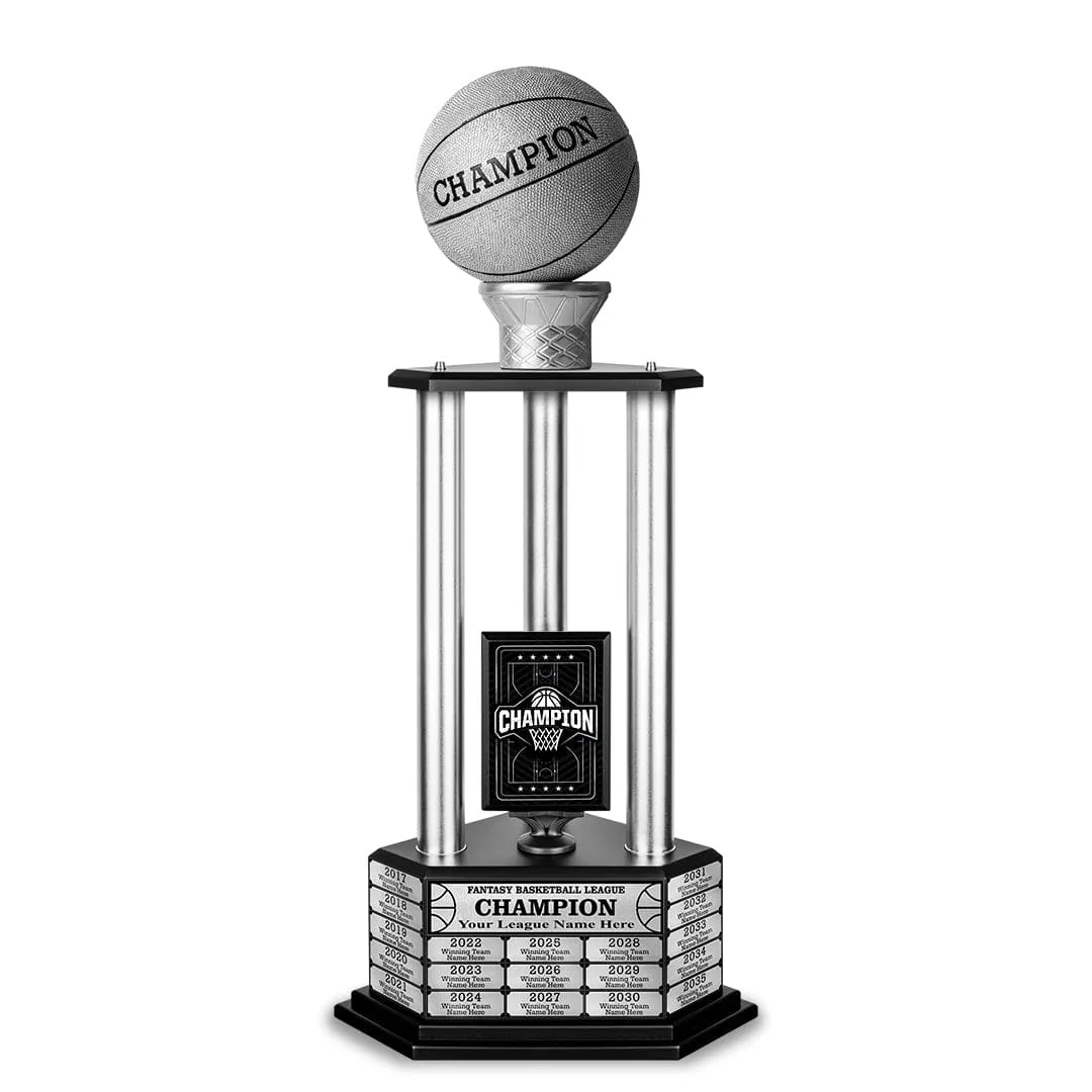 26-36” Silver Basketball Trophy