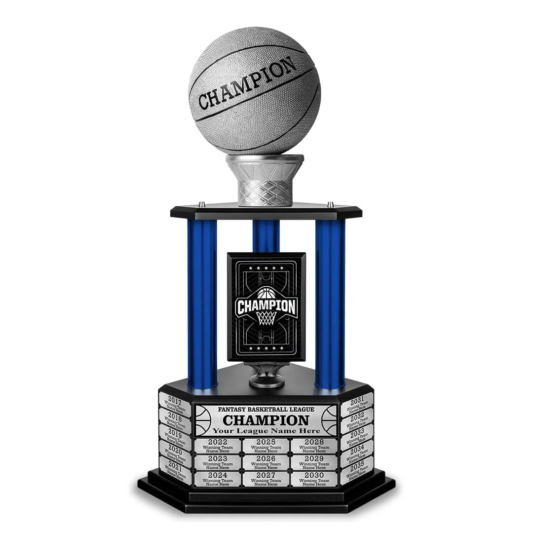 26-36” Silver Basketball Trophy