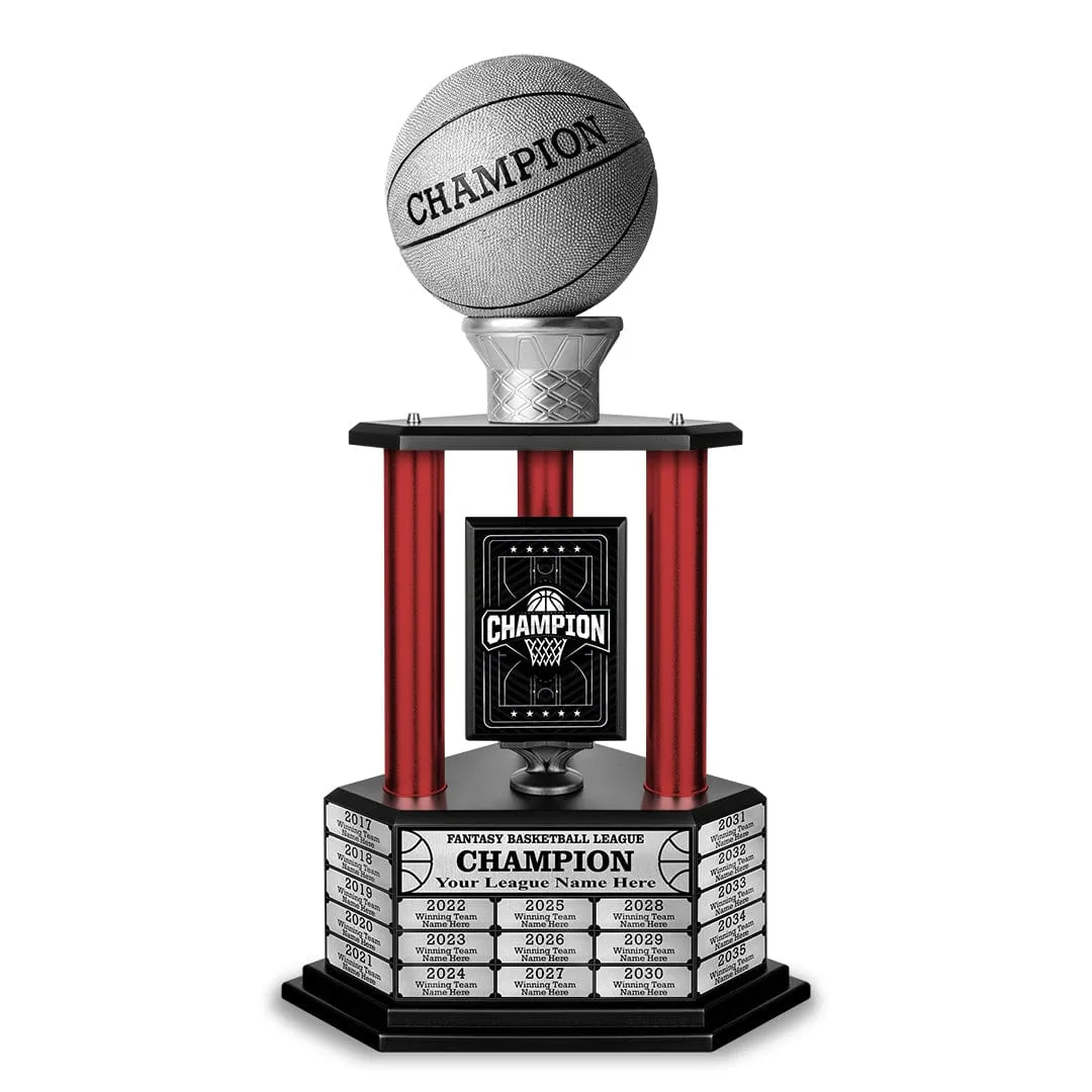 26-36” Silver Basketball Trophy