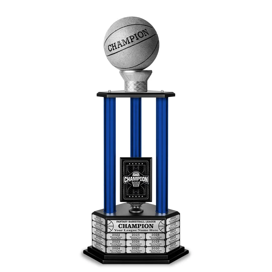26-36” Silver Basketball Trophy