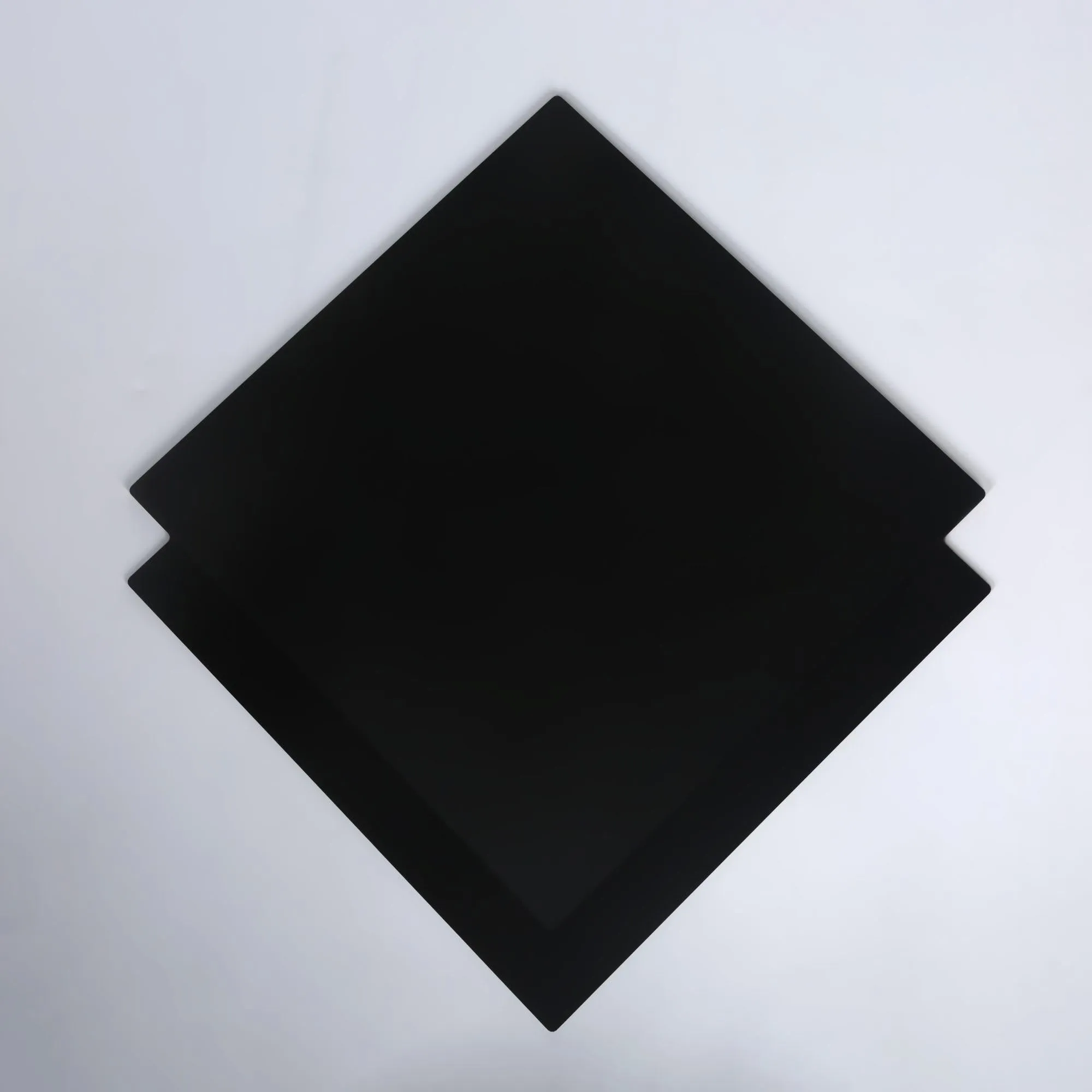 2pcs Black Opaque Acrylic Sheets 12"x12” 1/8” Thick 3mm Plexiglass Boards for Signs