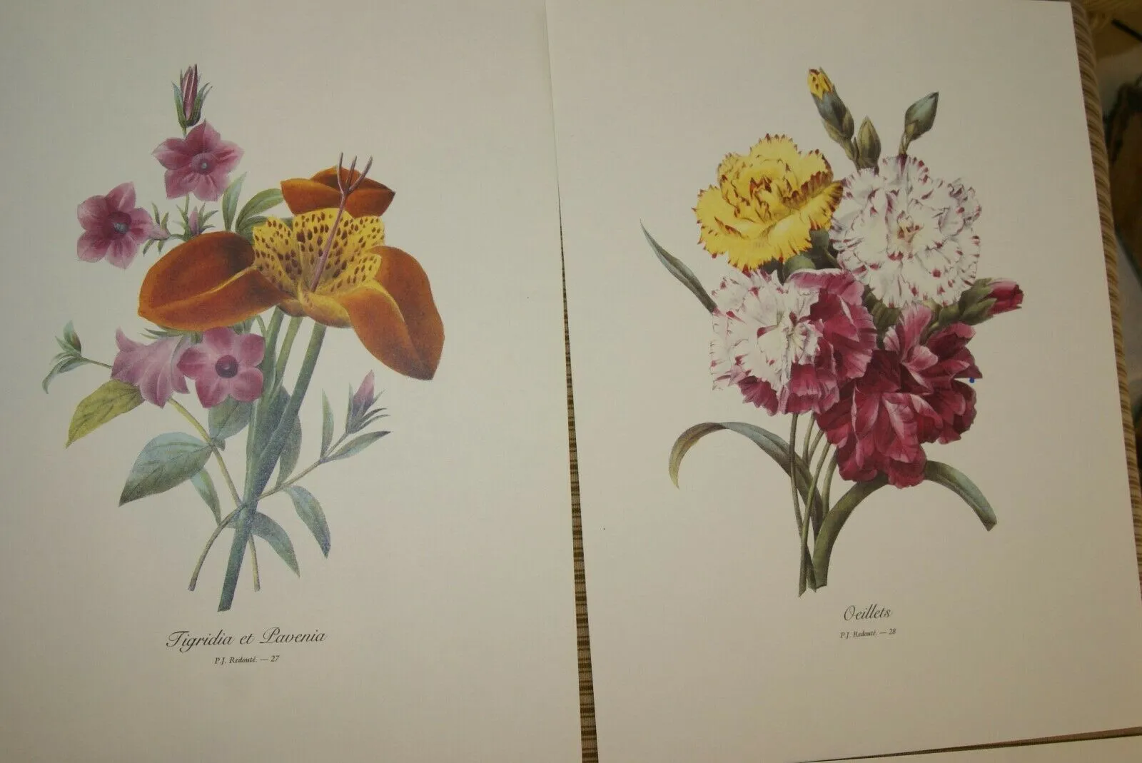 4 VARIED REDOUTE BOUQUET PLATES COLLECTIBLE COLORFUL FLOWERS WALL ART HOME DECOR 27,28,31 & 30