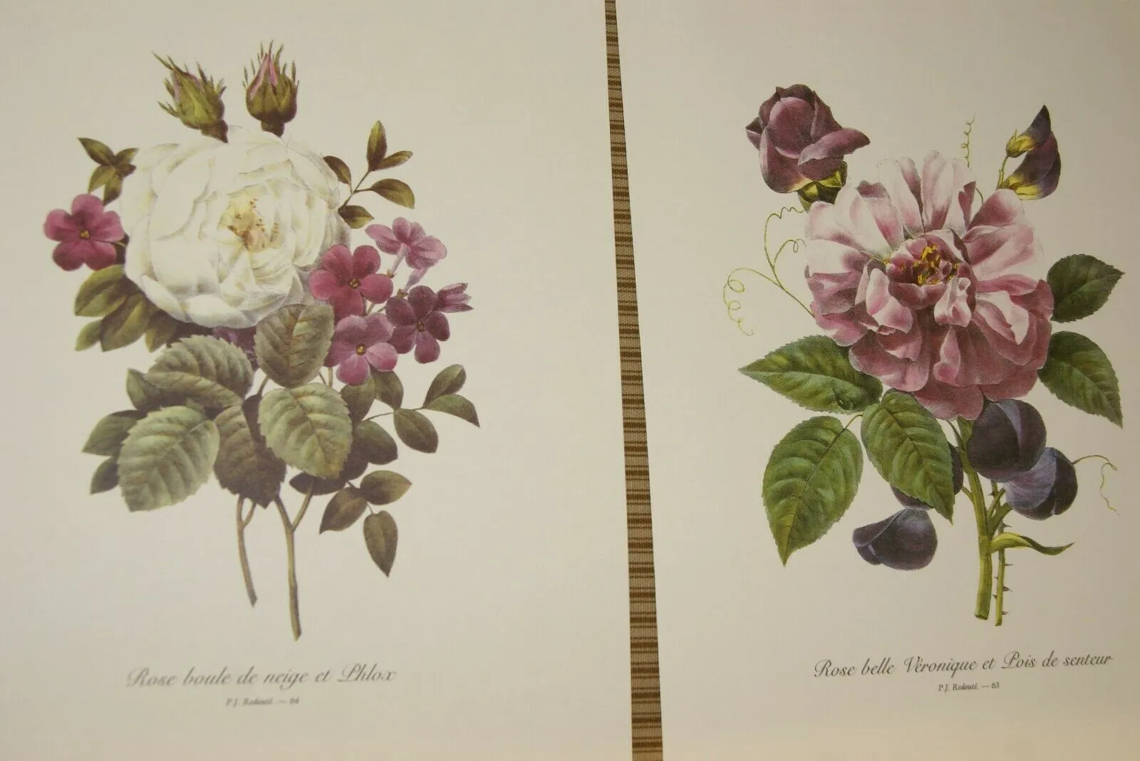 4 VARIED REDOUTE BOUQUET PLATES COLLECTIBLE COLORFUL FLOWERS WALL ART HOME DECOR 56, 59, 64, & 63