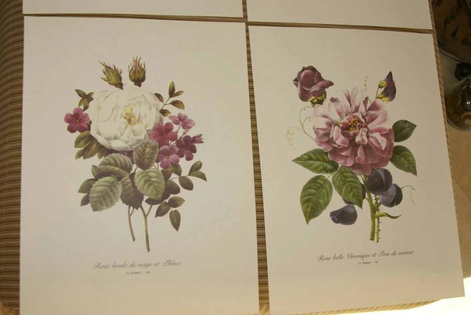 4 VARIED REDOUTE BOUQUET PLATES COLLECTIBLE COLORFUL FLOWERS WALL ART HOME DECOR 56, 59, 64, & 63