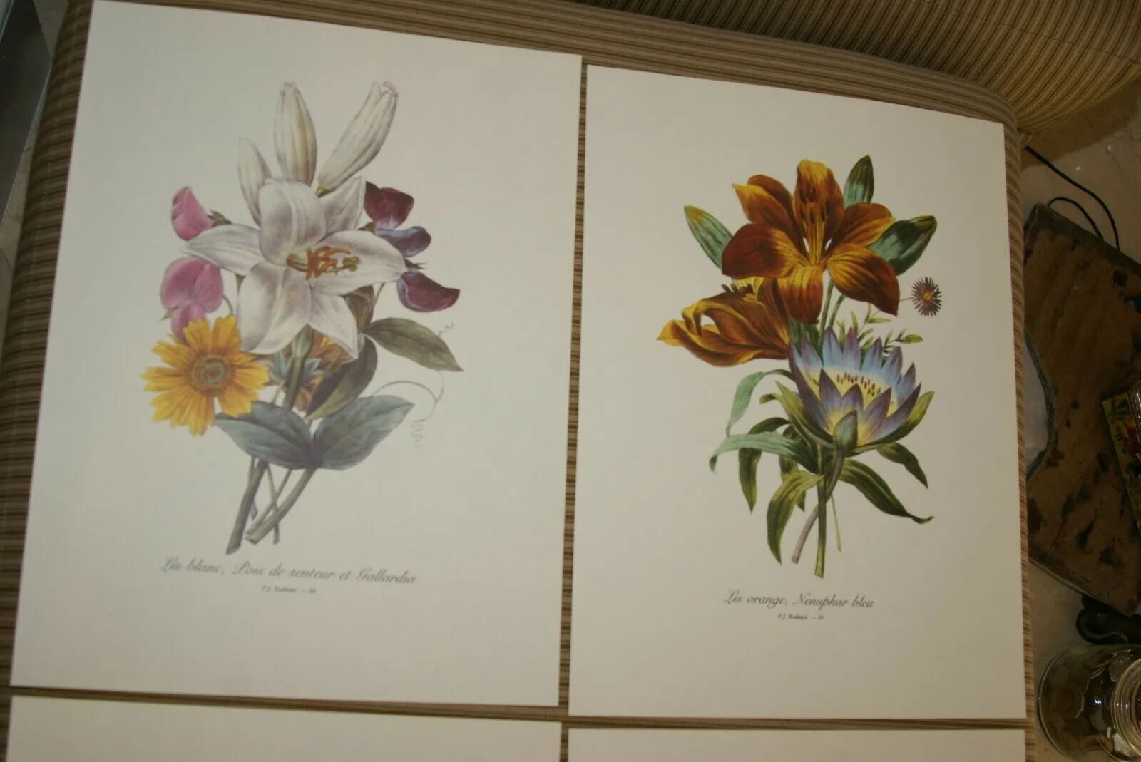 4 VARIED REDOUTE BOUQUET PLATES COLLECTIBLE COLORFUL FLOWERS WALL ART HOME DECOR 56, 59, 64, & 63