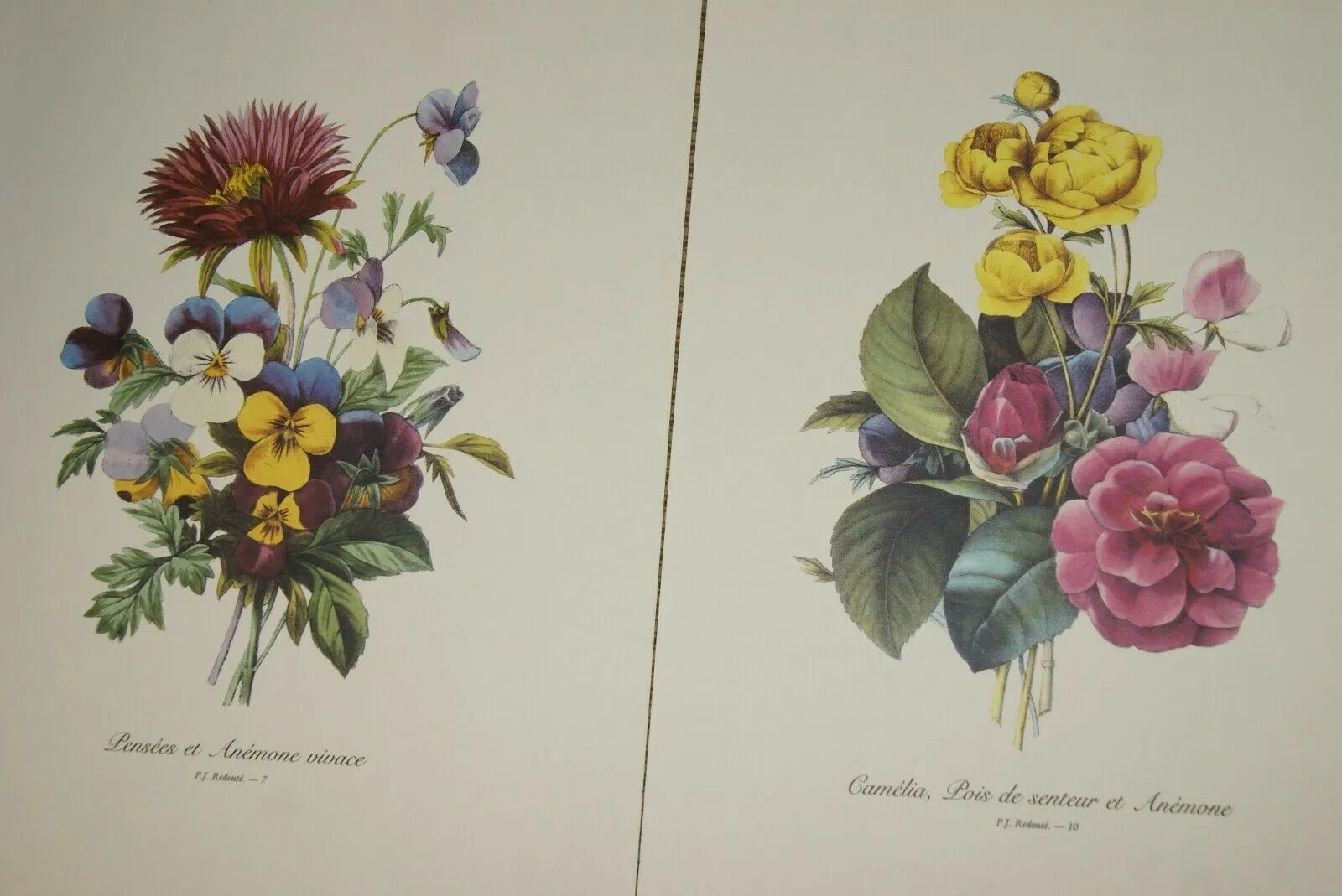 4 VARIED REDOUTE BOUQUET PLATES COLLECTIBLE COLORFUL FLOWERS WALL ART HOME DECOR 7, 10, 18, & 20