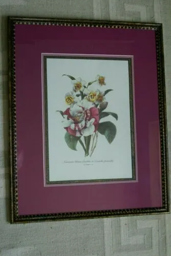 4 VARIED REDOUTE BOUQUET PLATES COLLECTIBLE COLORFUL FLOWERS WALL ART HOME DECOR  83, 84, IRIS & 1