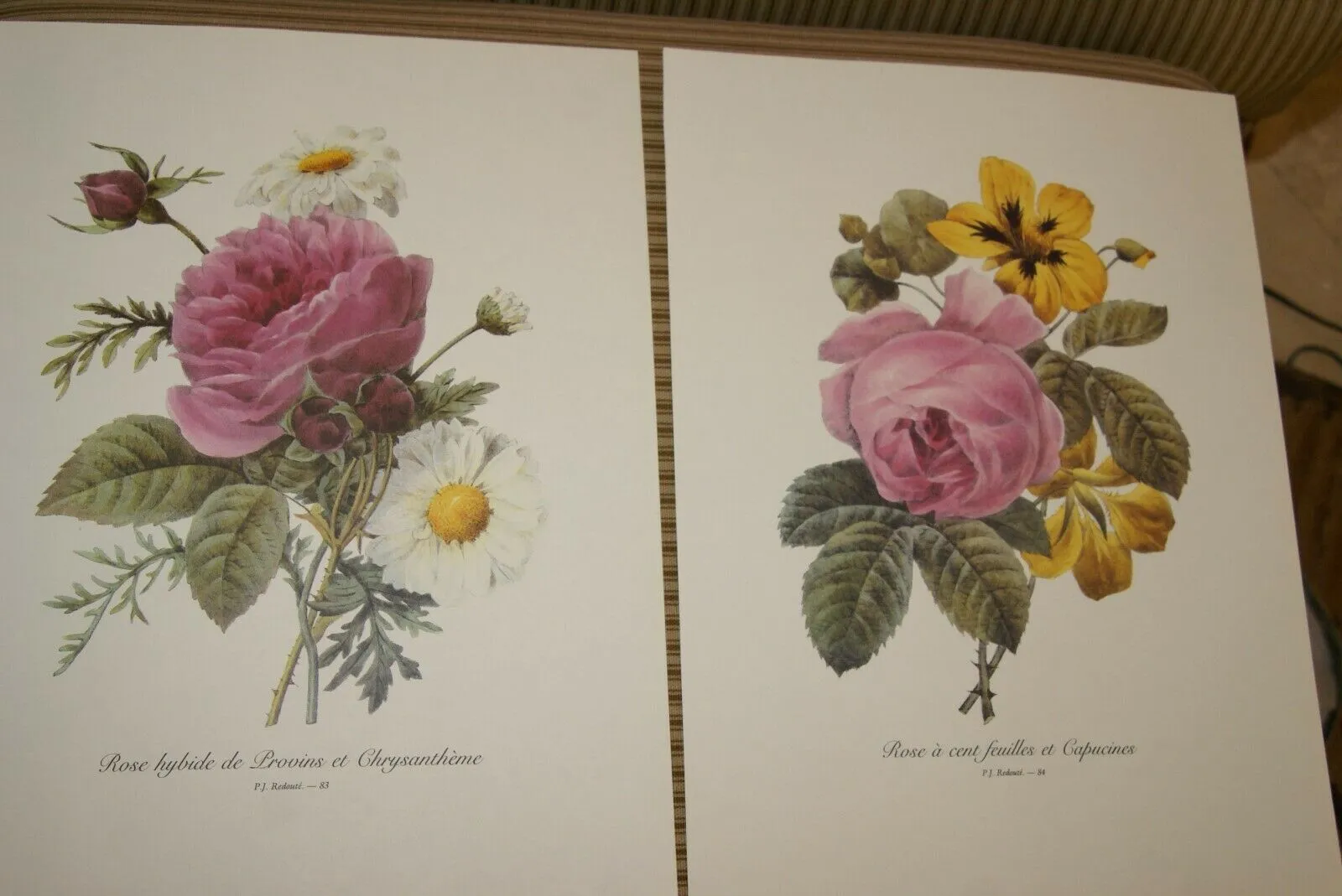 4 VARIED REDOUTE BOUQUET PLATES COLLECTIBLE COLORFUL FLOWERS WALL ART HOME DECOR  83, 84, IRIS & 1
