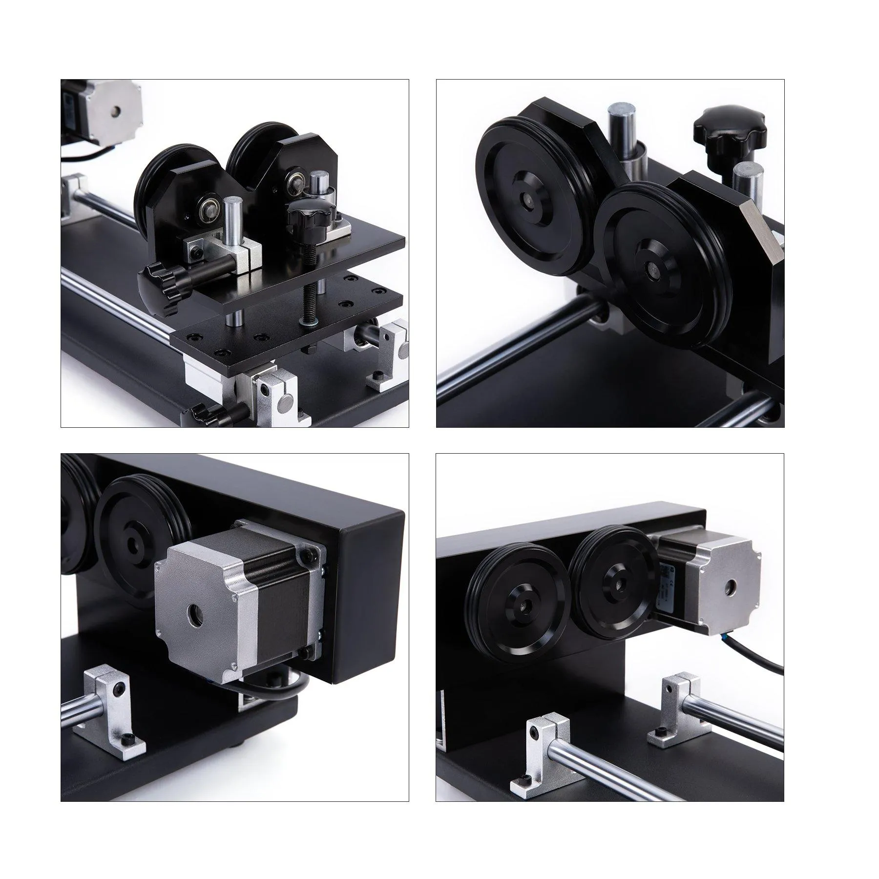 4-Wheel Rotary Axis for CO2 Laser Engraver Cutting Machine & Laser Cutters | LRA-GL49