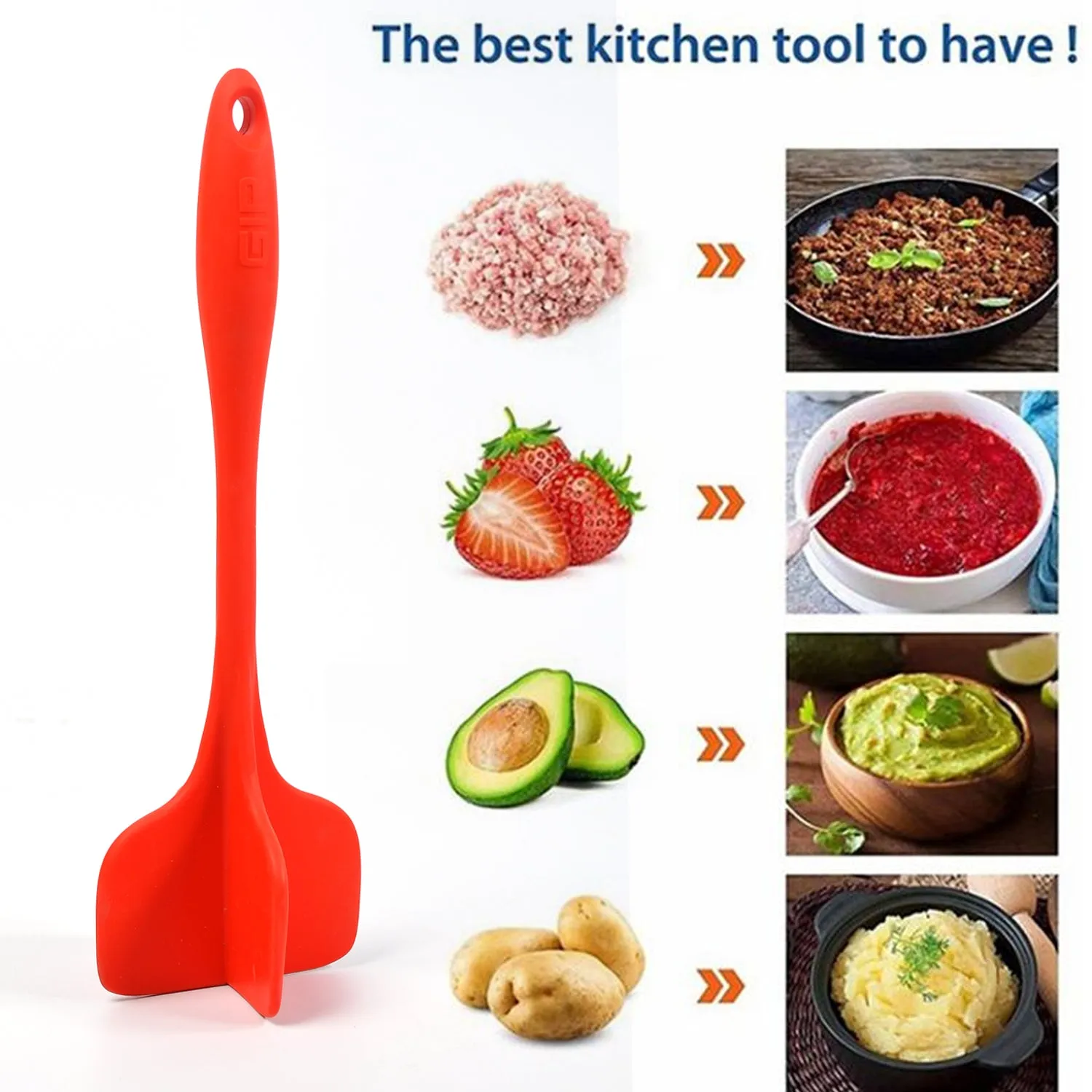 5384 Silicone Mixer, Non-Stick Heat Resistant Kitchen Spatula Mixer - Perfect for Baking, Cooking, Scraping, and Mixing