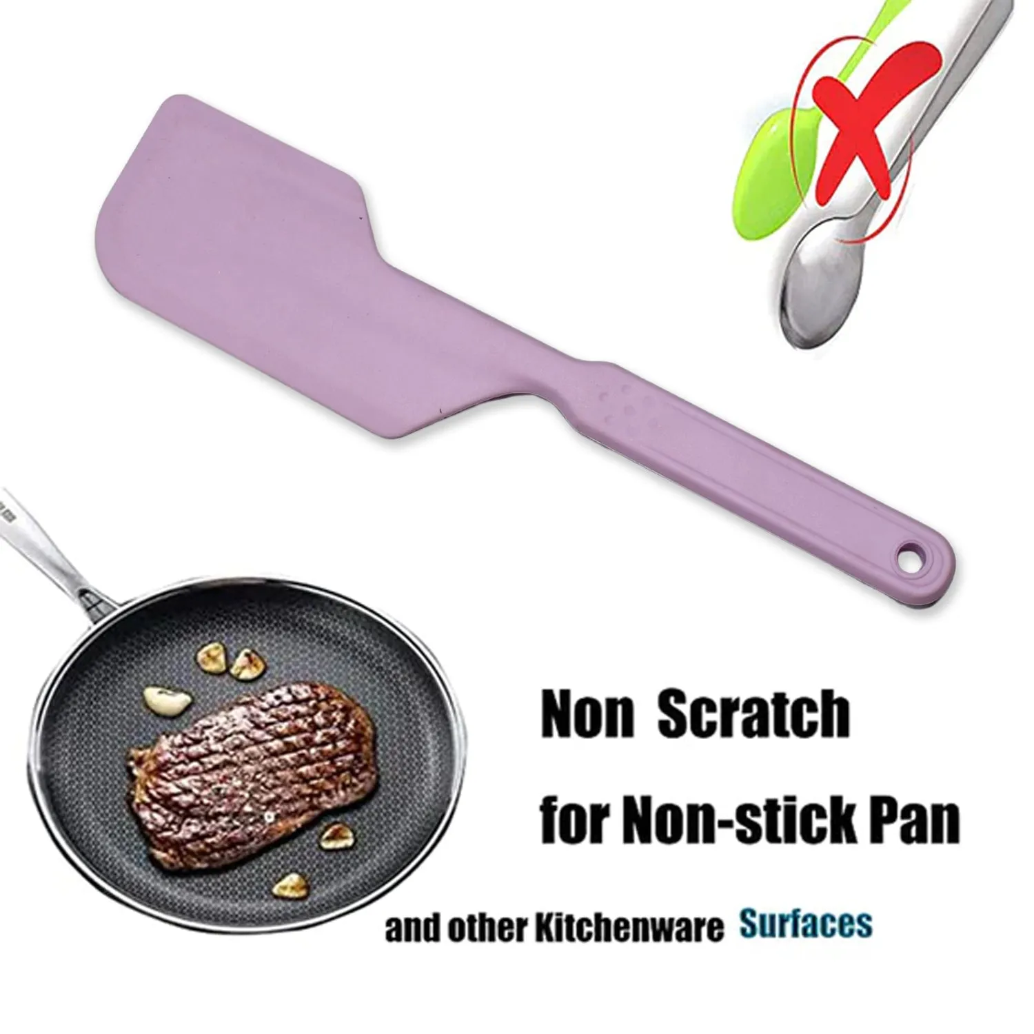 5392 Silicone Spatula Heat-Resistant Cake Decorating Scraper, Mini Spatula Scraper Spreader in Lavender.