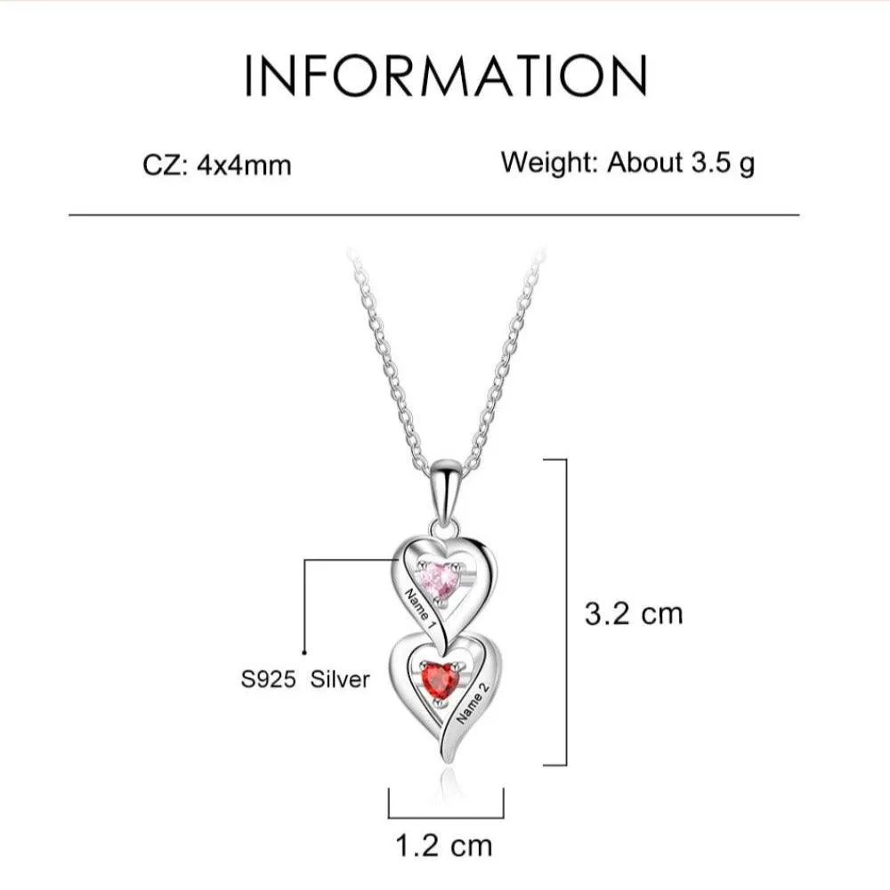 925 Sterling Silver Heart Necklace for Women