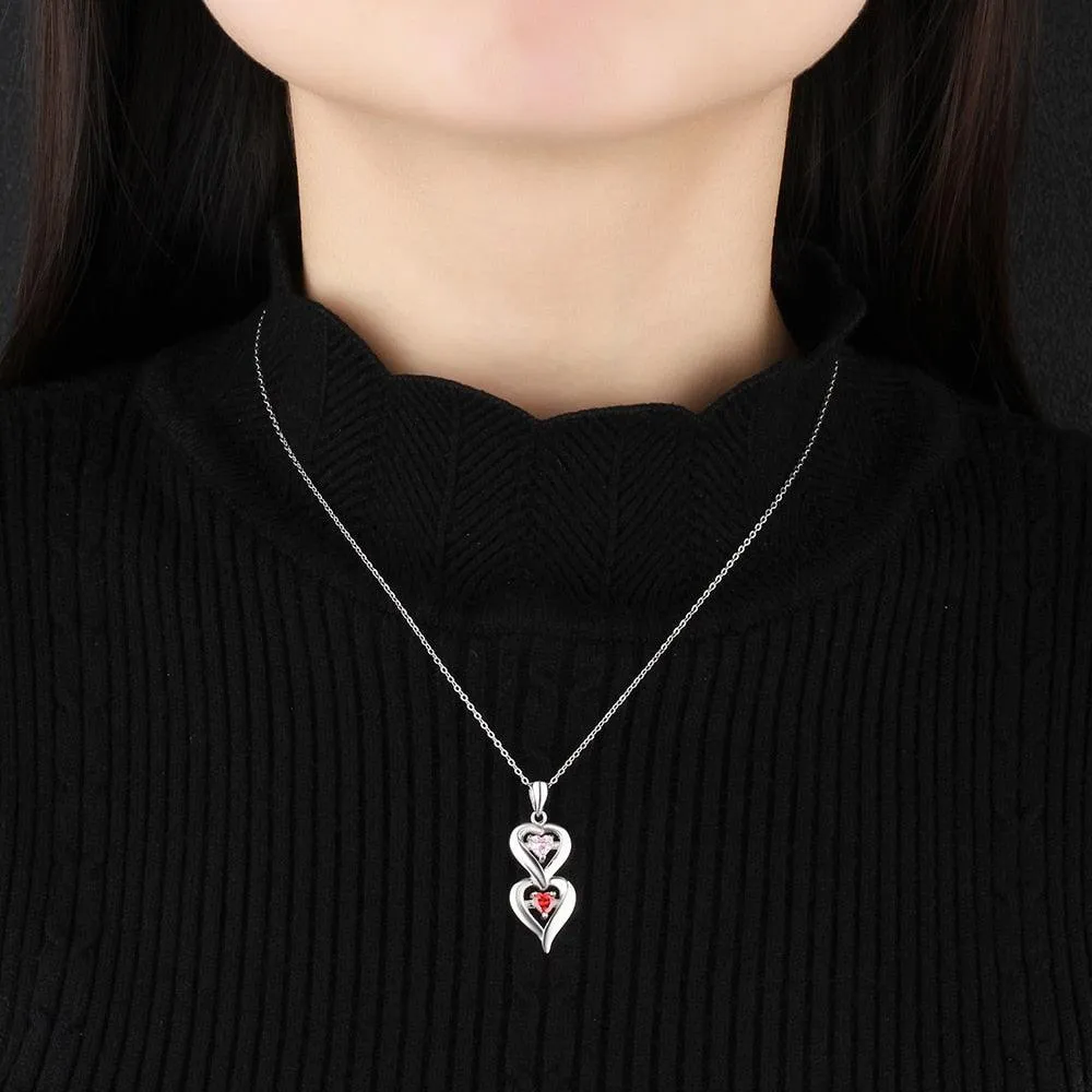 925 Sterling Silver Heart Necklace for Women