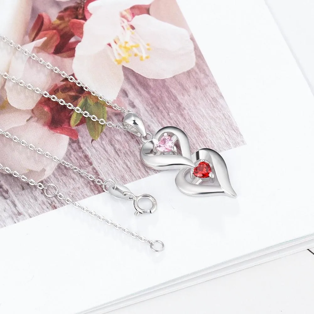 925 Sterling Silver Heart Necklace for Women