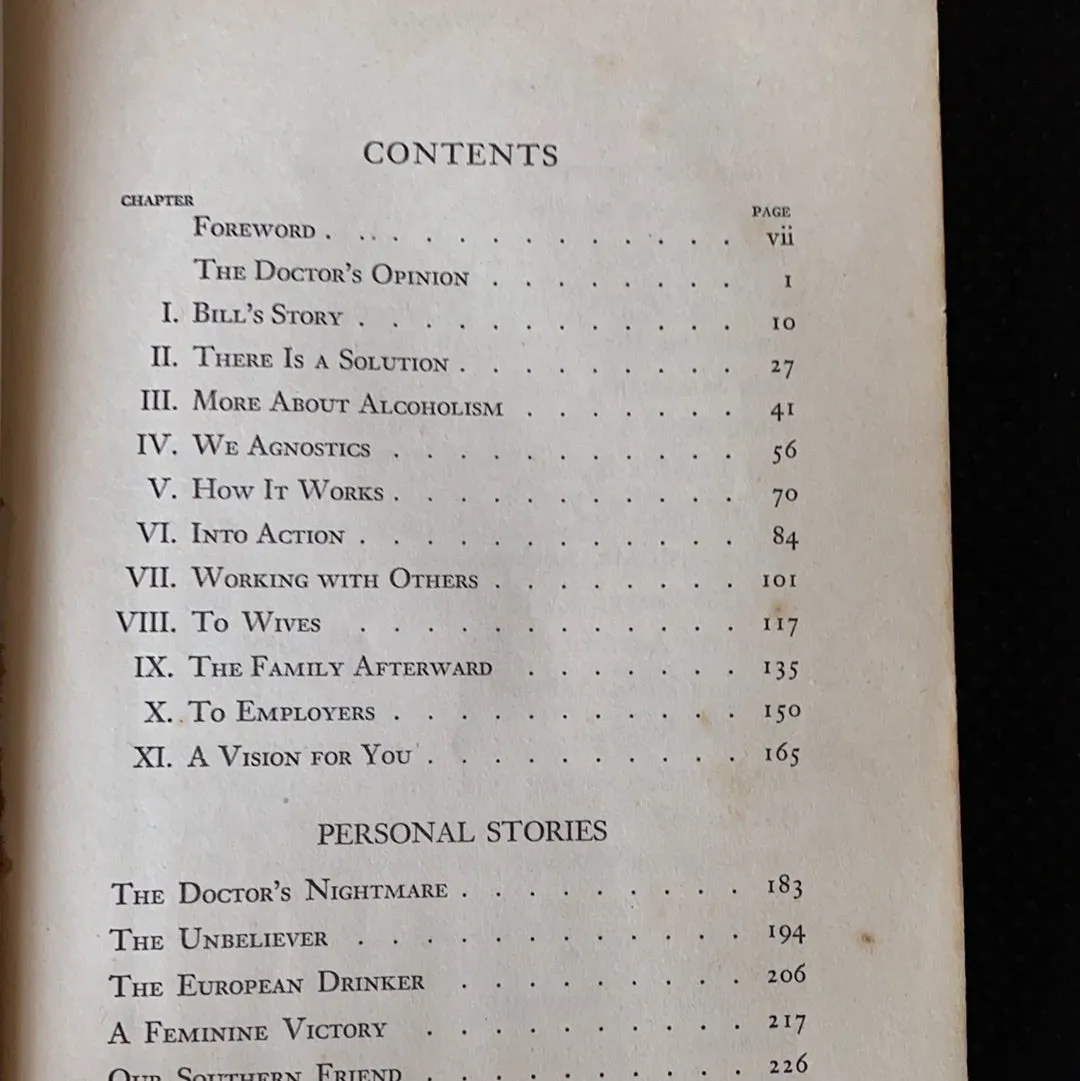 AA Big Book 1st Edition 14th Printing 1951 $450