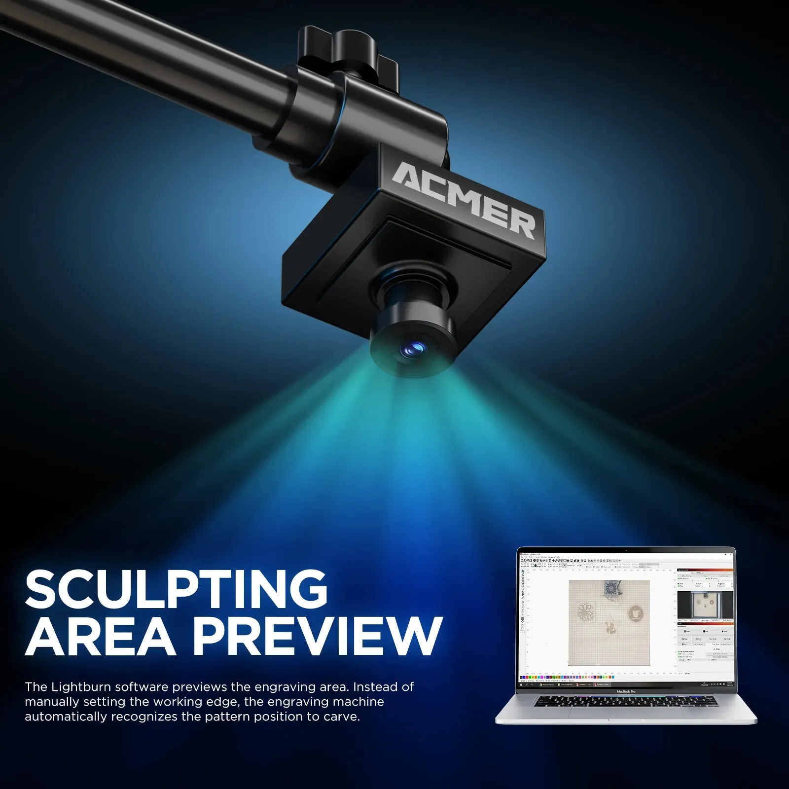 ACMER A500 Camera: Record your work and make engraving easier