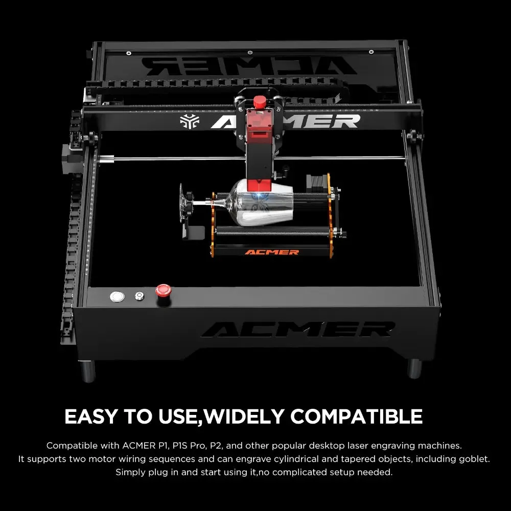 ACMER M2 Roller Module: Engrave cylindrical objects with ease