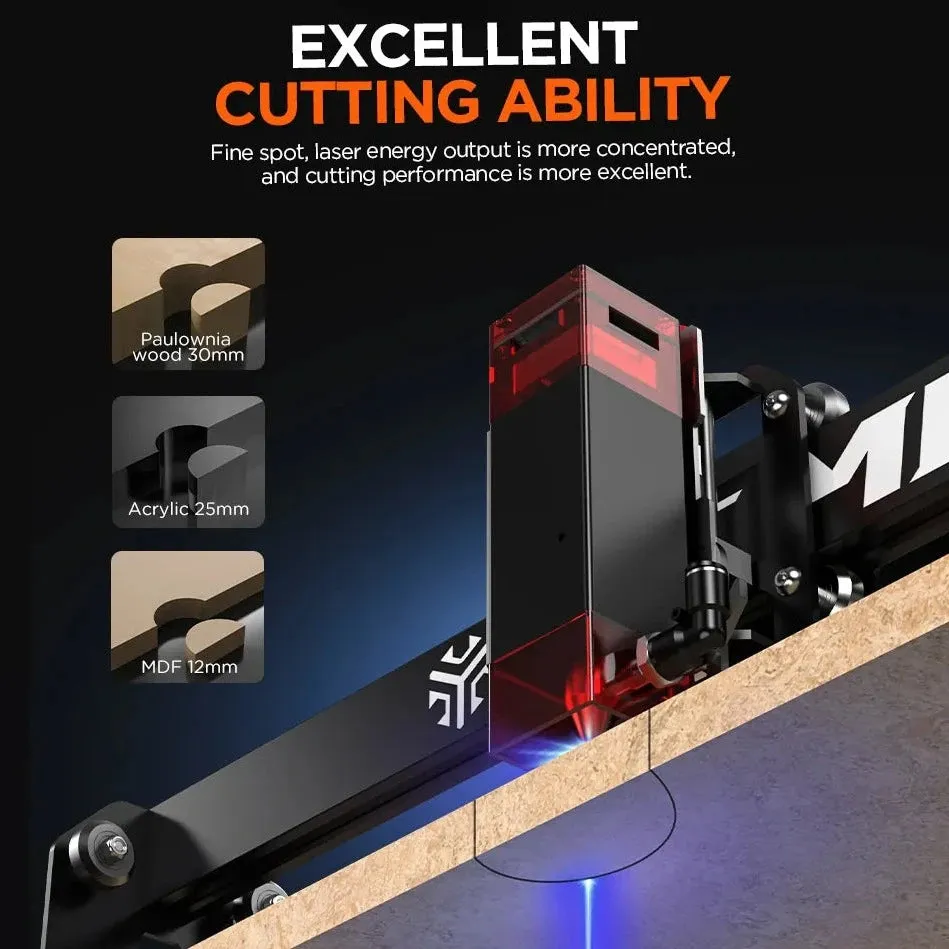 ACMER P1 10w Laser Engraver: 400x410mm Engraver, Cuts 8mm wood in a single pass