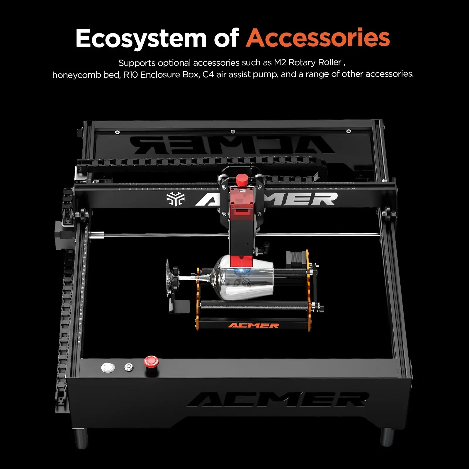 ACMER P1 10w Laser Engraver: 400x410mm Engraver, Cuts 8mm wood in a single pass