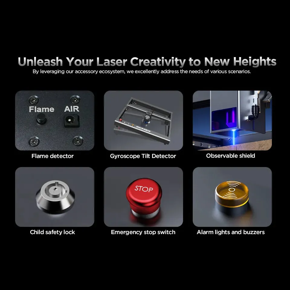 ACMER P2 10w Laser Engraver: 420*400mm Engraver, High speed engraving