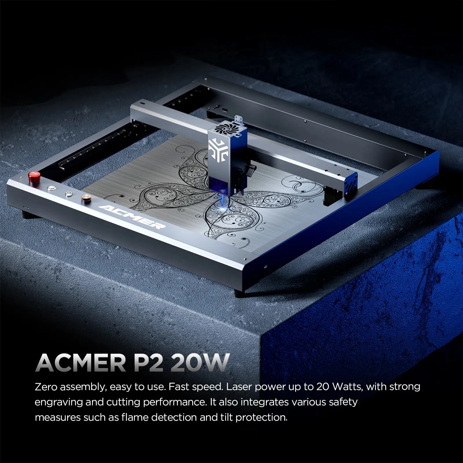 ACMER P2 20w Laser Engraver: 420*400mm High Power Engraver