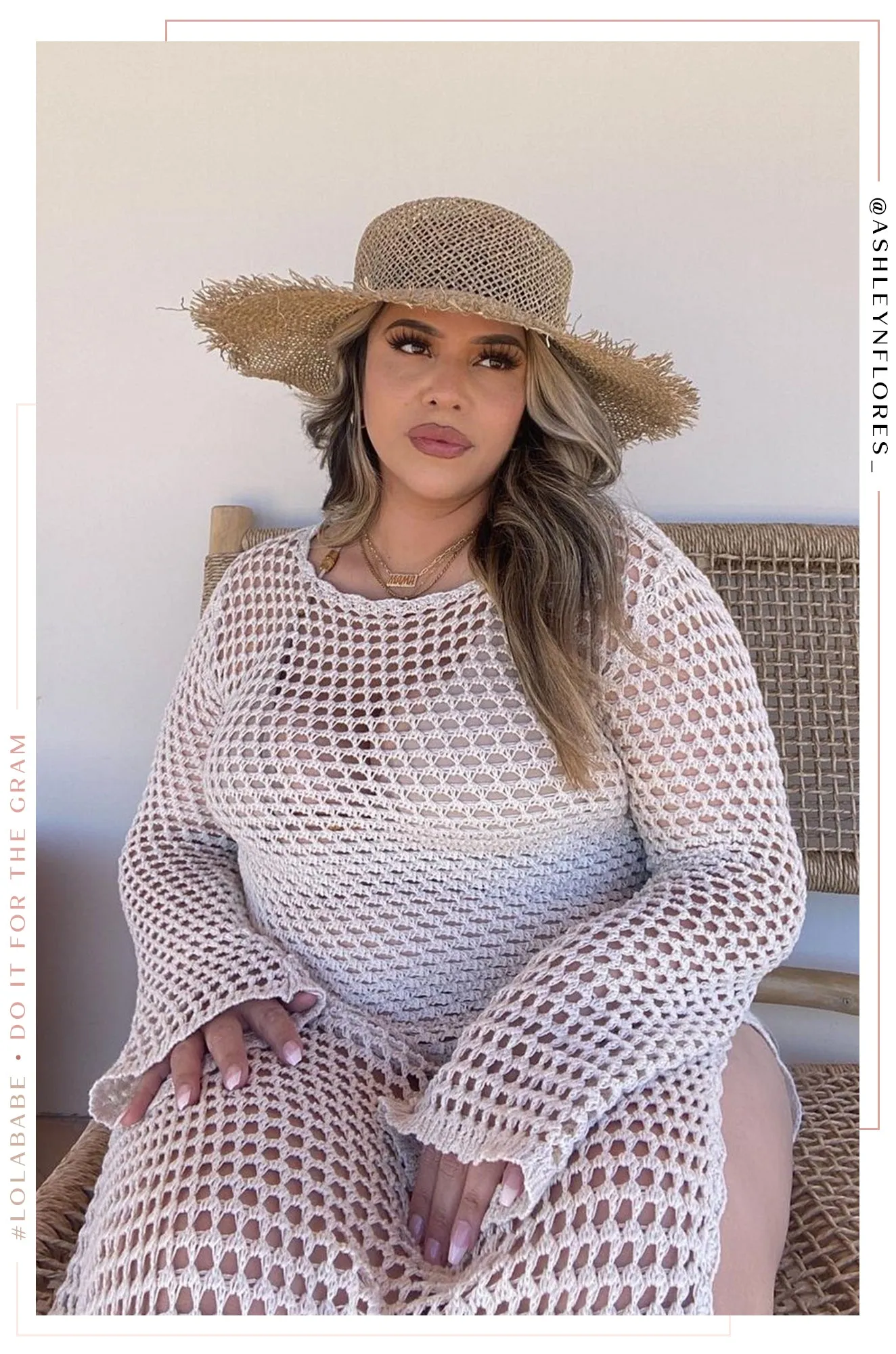 Amren Crochet Dress Maxi Dress - Natural