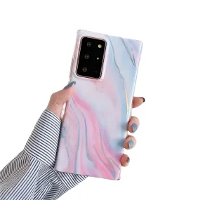 Anymob Samsung Pink And Lavender Laser Gradient Marble Phone Case Silicon Cover