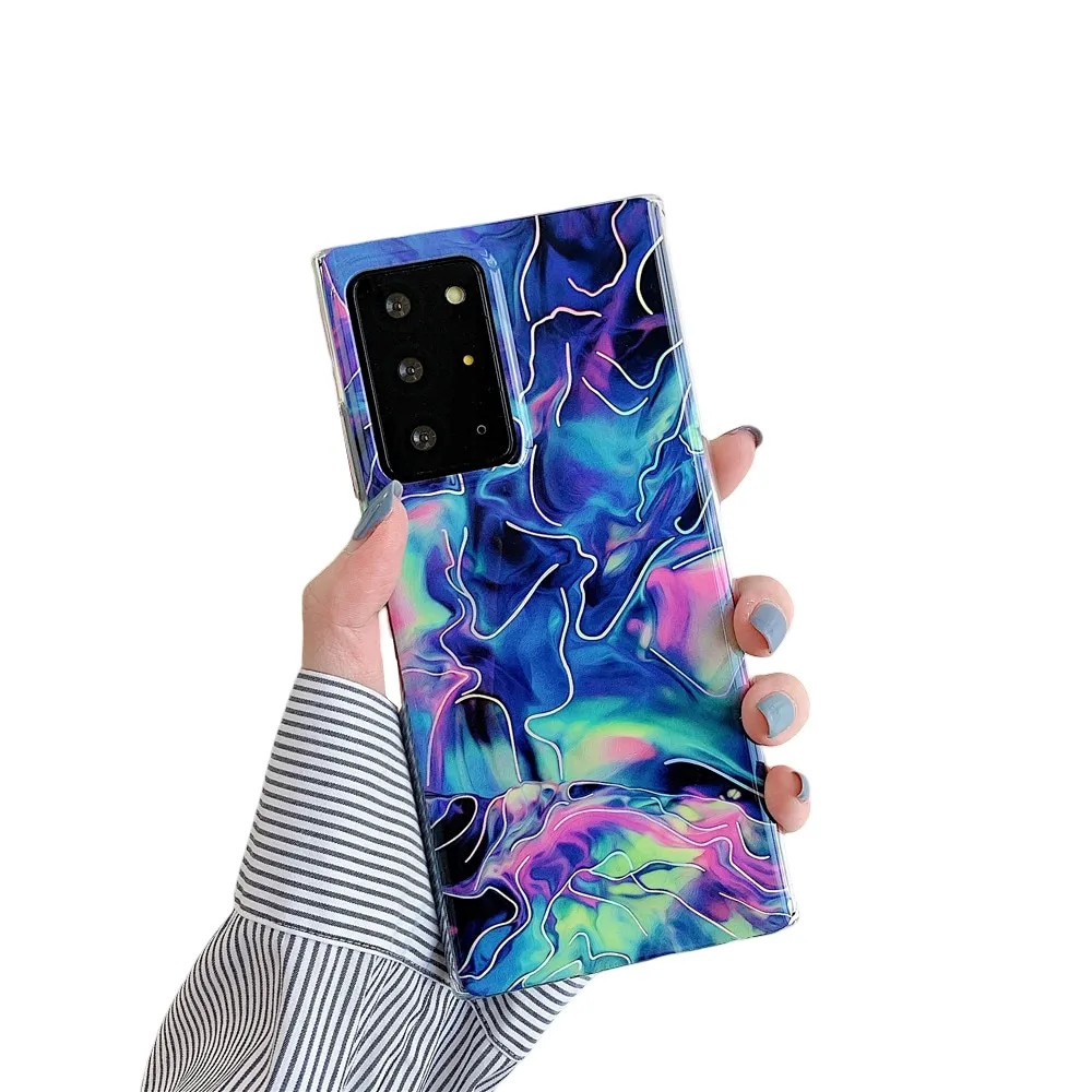 Anymob Samsung Violet And Pink Laser Gradient Marble Phone Case Silicon Cover