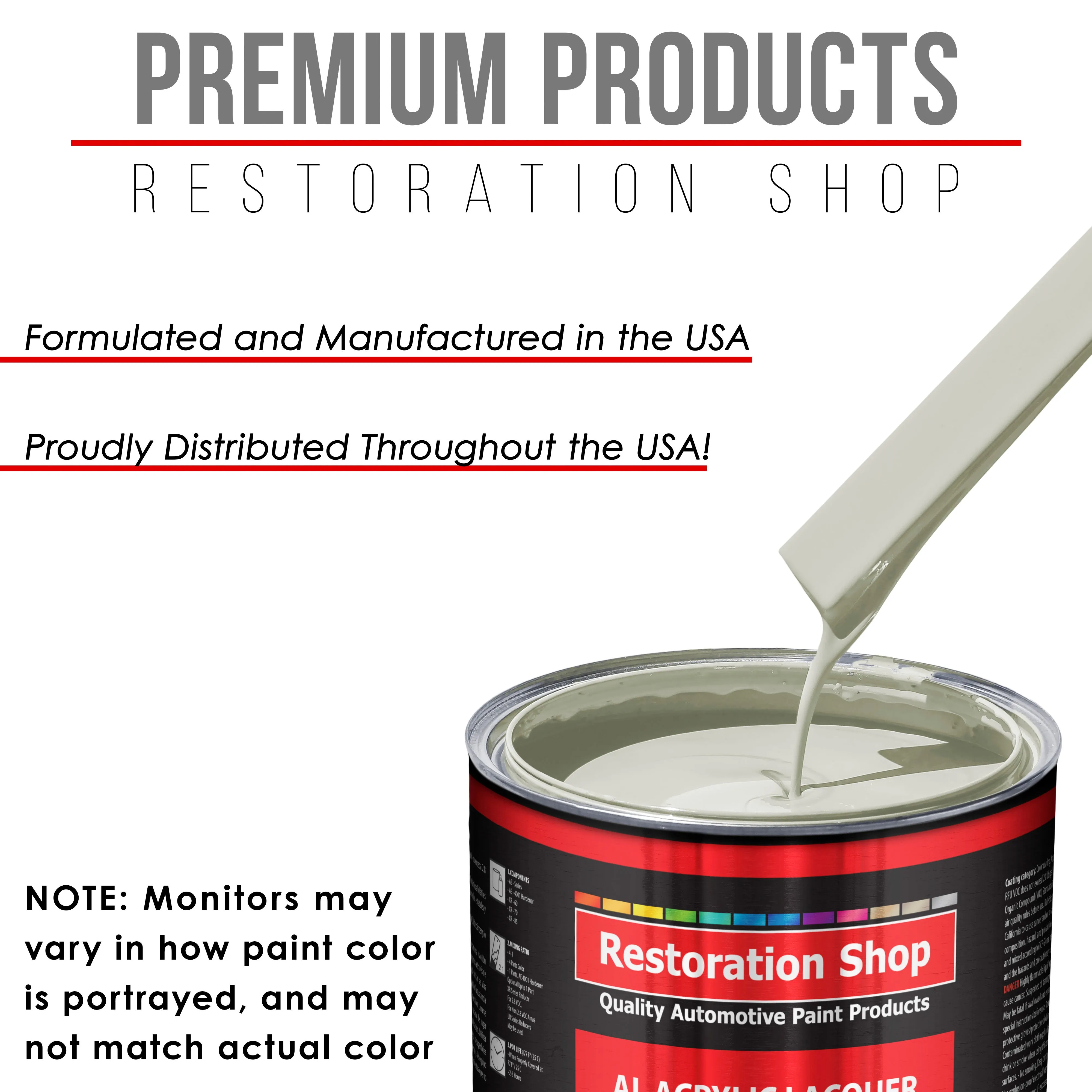 Arctic White - Acrylic Lacquer Auto Paint - Complete Gallon Paint Kit with Slow Dry Thinner - Professional Automotive Car Truck Refinish Coating