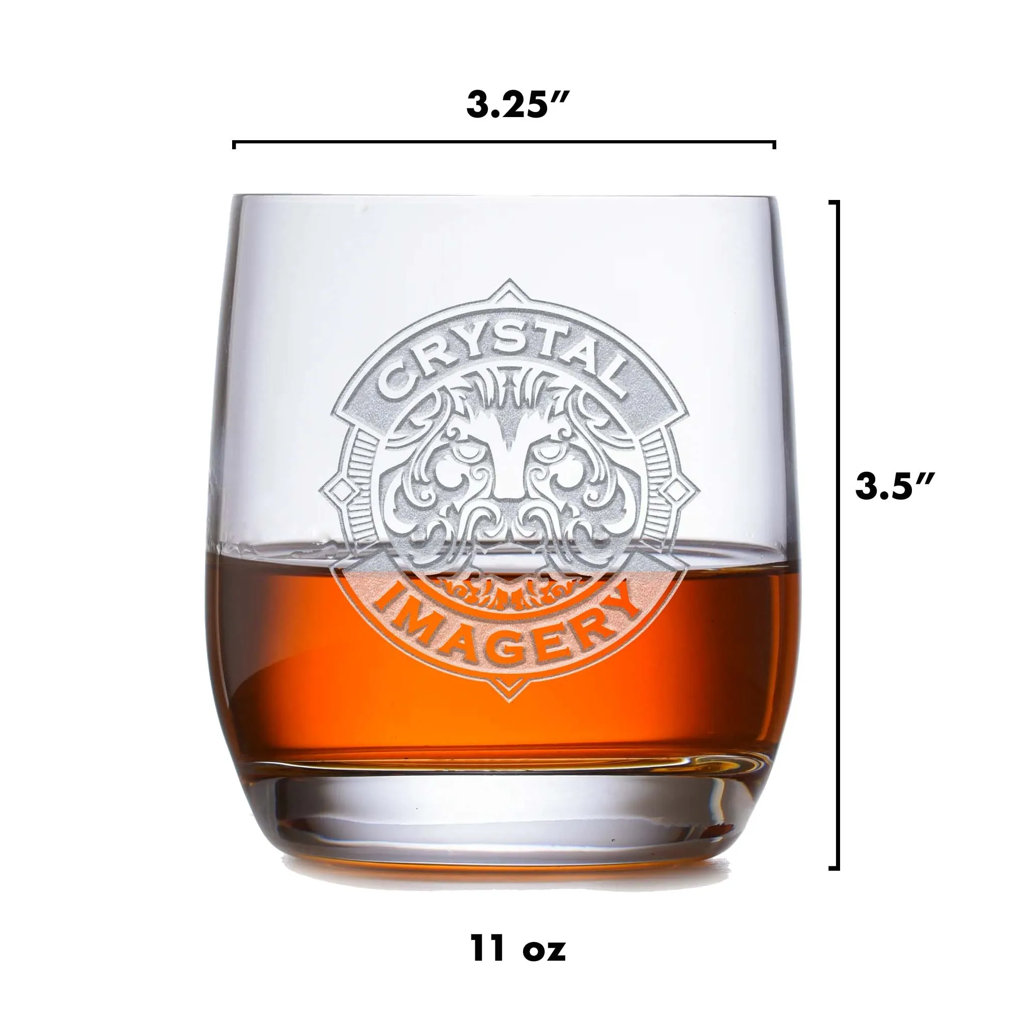 Army Weinland Whiskey Engraved Crystal Glass