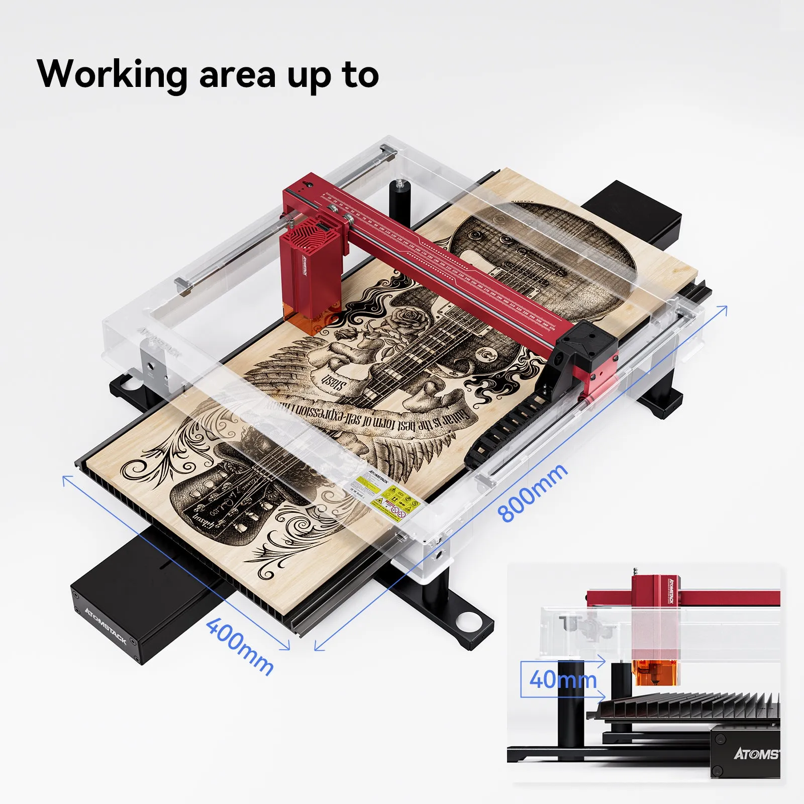 AtomStack R5 Automatic Conveyor Feeder For A6 PRO A12 PRO X12 PRO A24 PRO X24 PRO A70 MAX X40 A40 PRO X30 X20 S20 PRO X7 PRO A10 S10 PRO Laser Engraving Cutting Machine