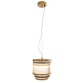 Avoca 1/6Lt Crystal Ceiling Light - Brass Finish