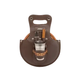 BBQ Set Single Brown Eco Leather