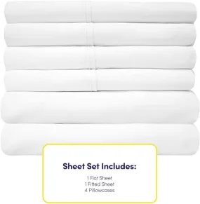 BEDSHEET SET-KING SWEET HOME COLLECTION 4355/WHITE