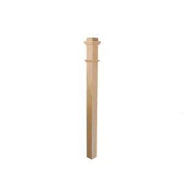 bingltd - 3.5" Unfinished Contemporary Style Red Oak Wood Box Newel Post (SP4075-RO-UNF)