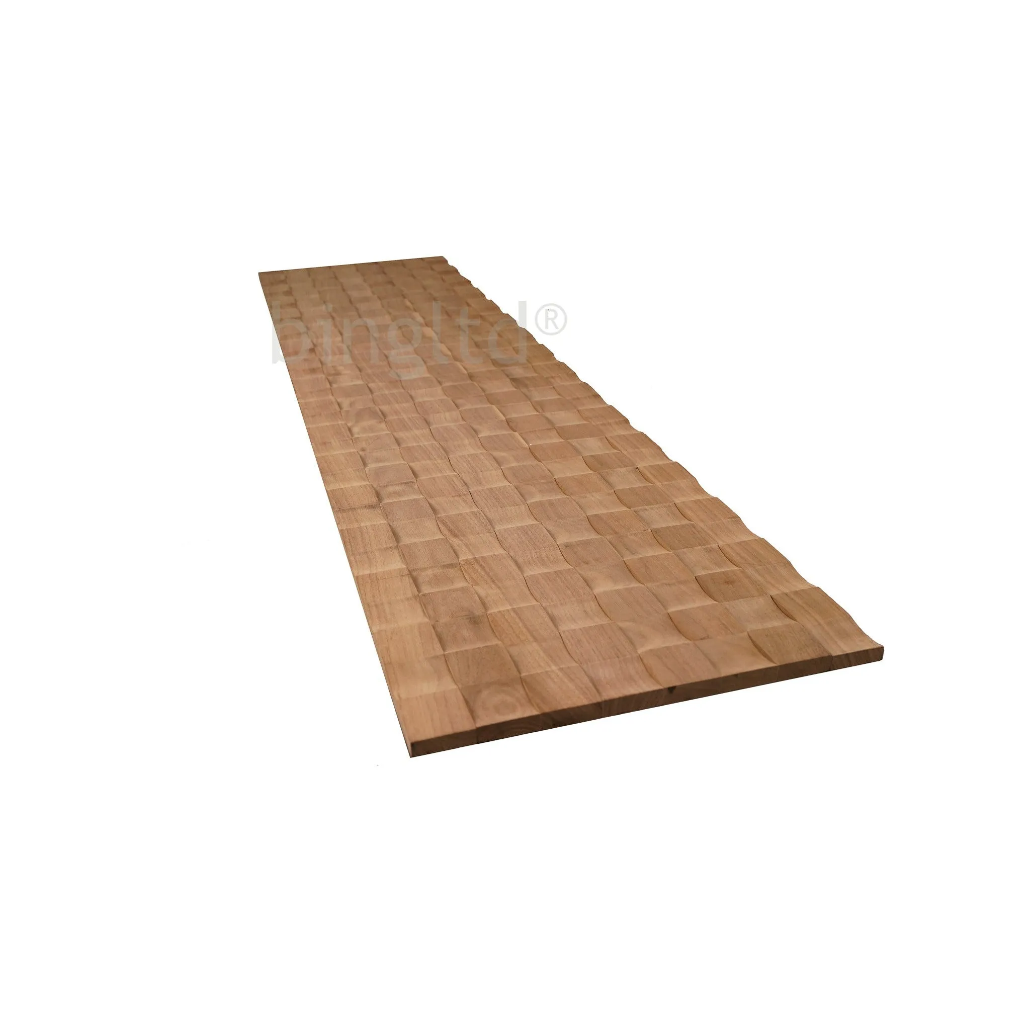 bingltd -  [36", 48", 96", 120"] Long x 12" Concave Solid Wood Tambour Panel Unfinished - 1/2" Depth (TP-004-UNF)