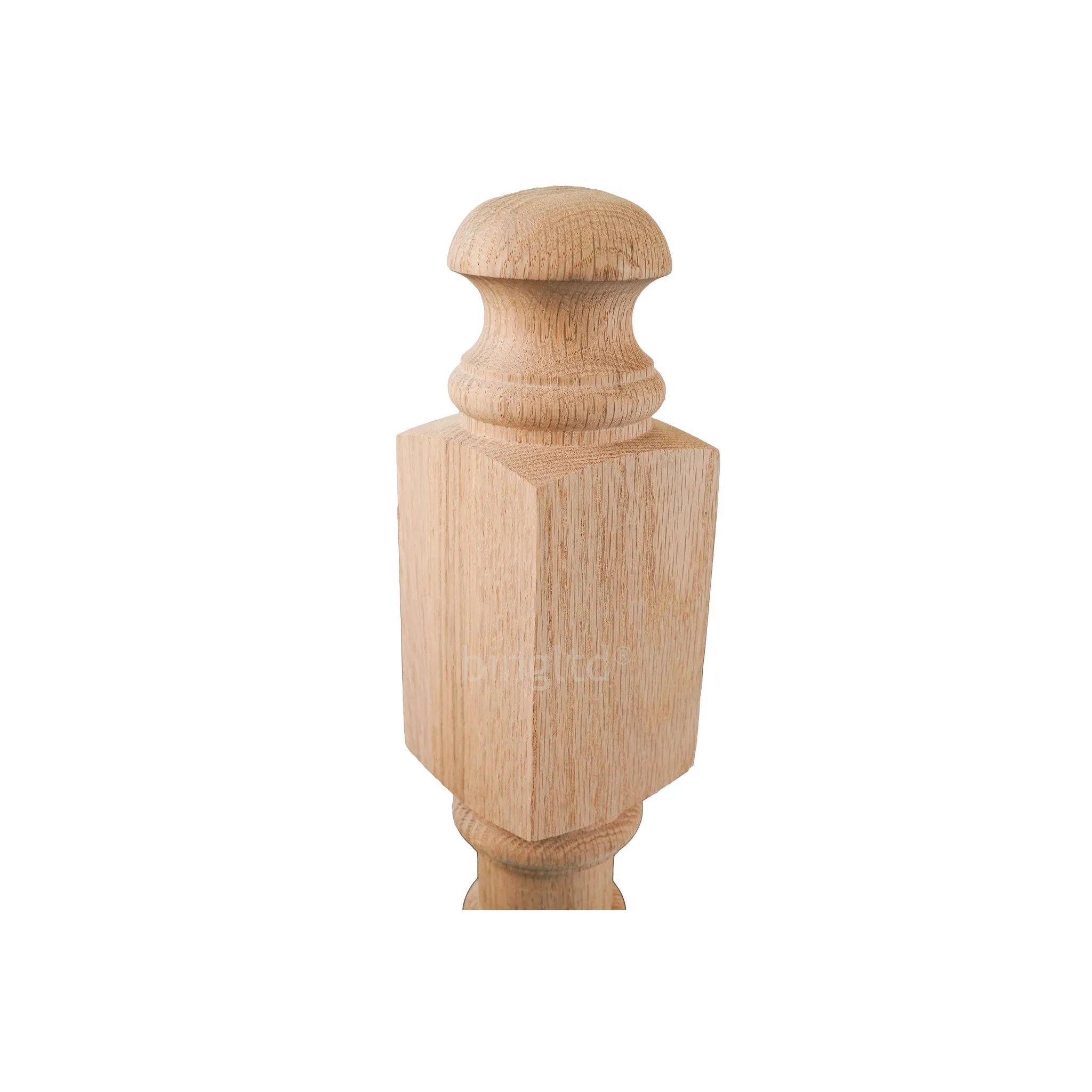 bingltd - 3" x 56" Unfinished Ball Top Red Oak Newel Post (SP4040-RO-UNF)