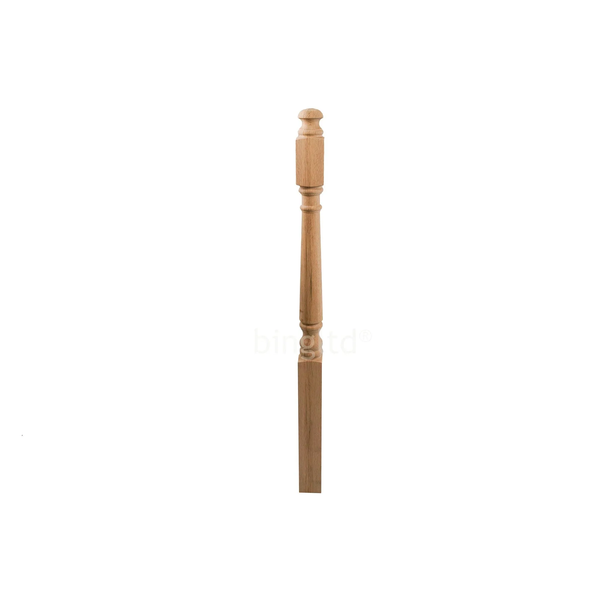 bingltd - 3" x 56" Unfinished Ball Top Red Oak Newel Post (SP4040-RO-UNF)
