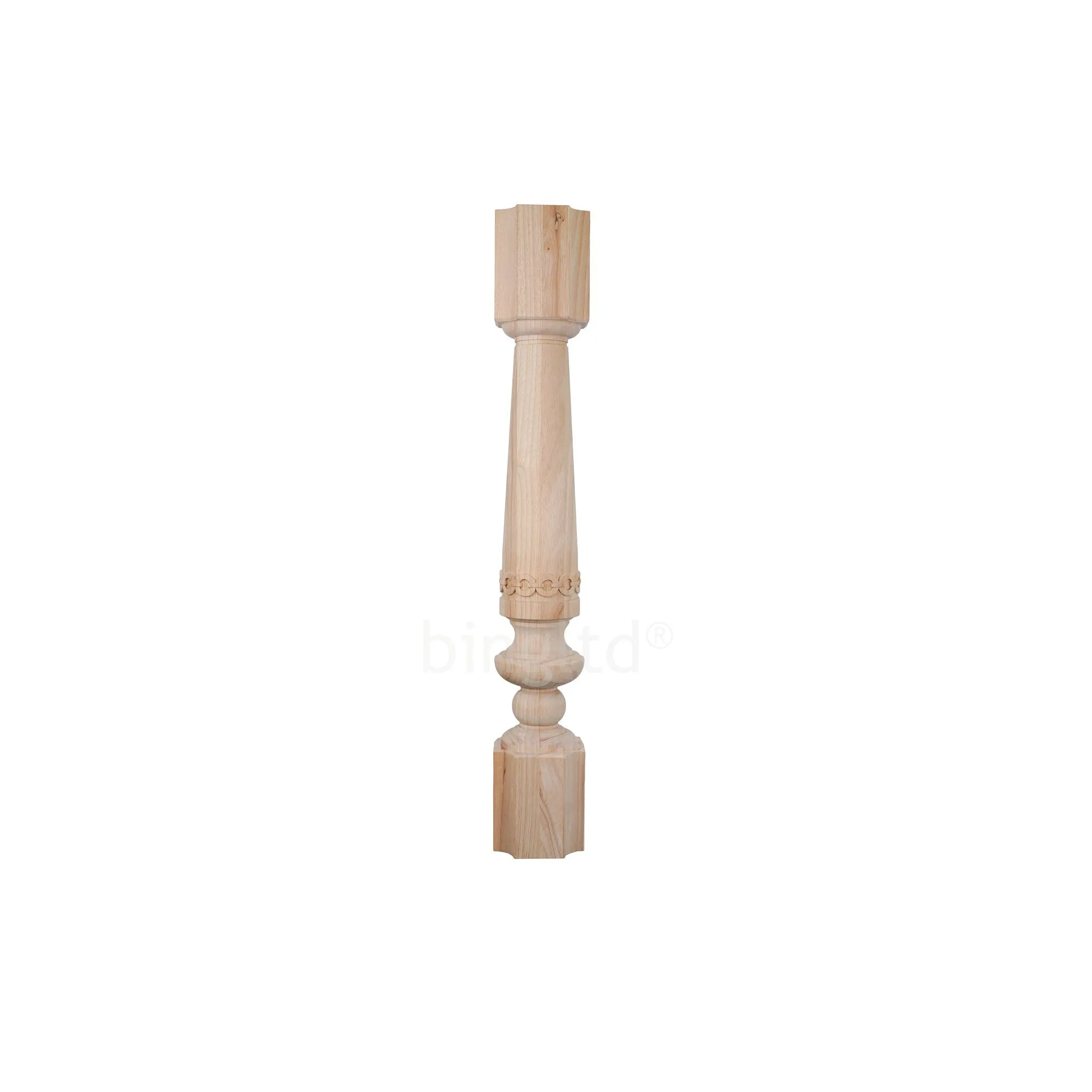 bingltd - 5"  x 34.5" Cross Shaped Fluted Chain Kitchen Post (K001-RW-UNF)
