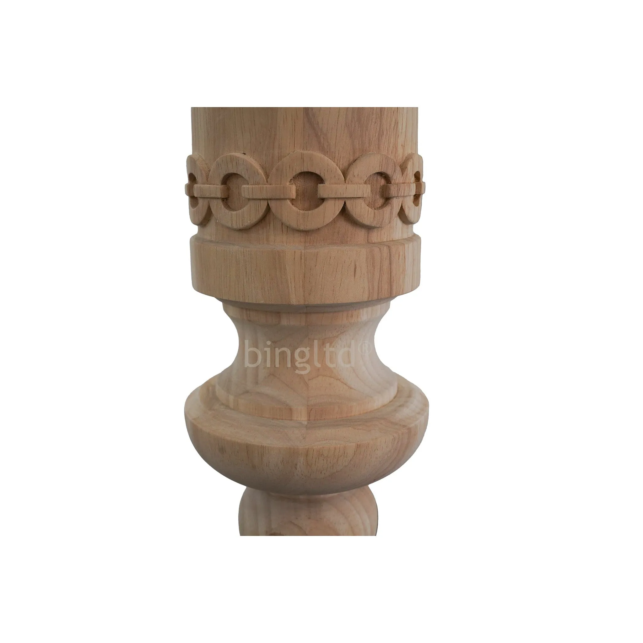 bingltd - 5"  x 34.5" Cross Shaped Fluted Chain Kitchen Post (K001-RW-UNF)